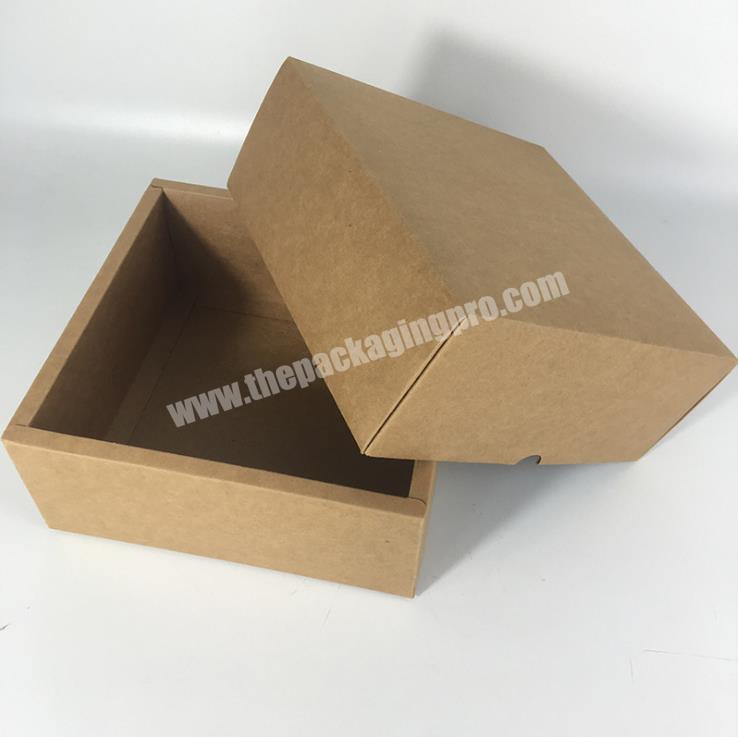 China Supplier Made New Base Lid Origial Color Brown Candle Gift Kraft Box Packing For Shipping