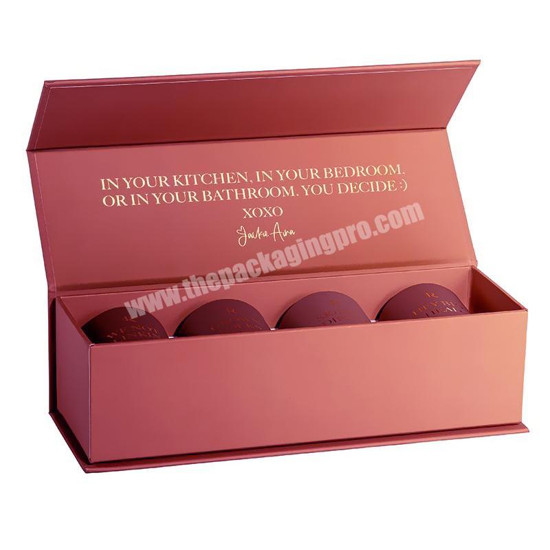 China Supplies Custom Luxury Candle Jar Gift Set Box Packaging Magnetic Candle Box Set