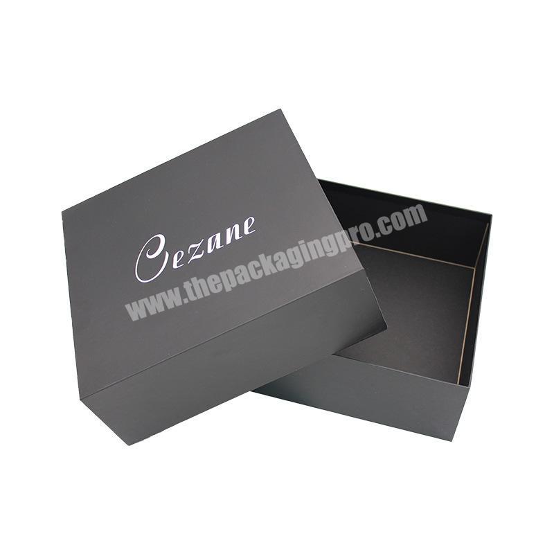 China Top Quality Cloth Bace Lid Eco-friendly Black Cardboard Apple Charger Machine Laptop Packing Box With Logo Printing