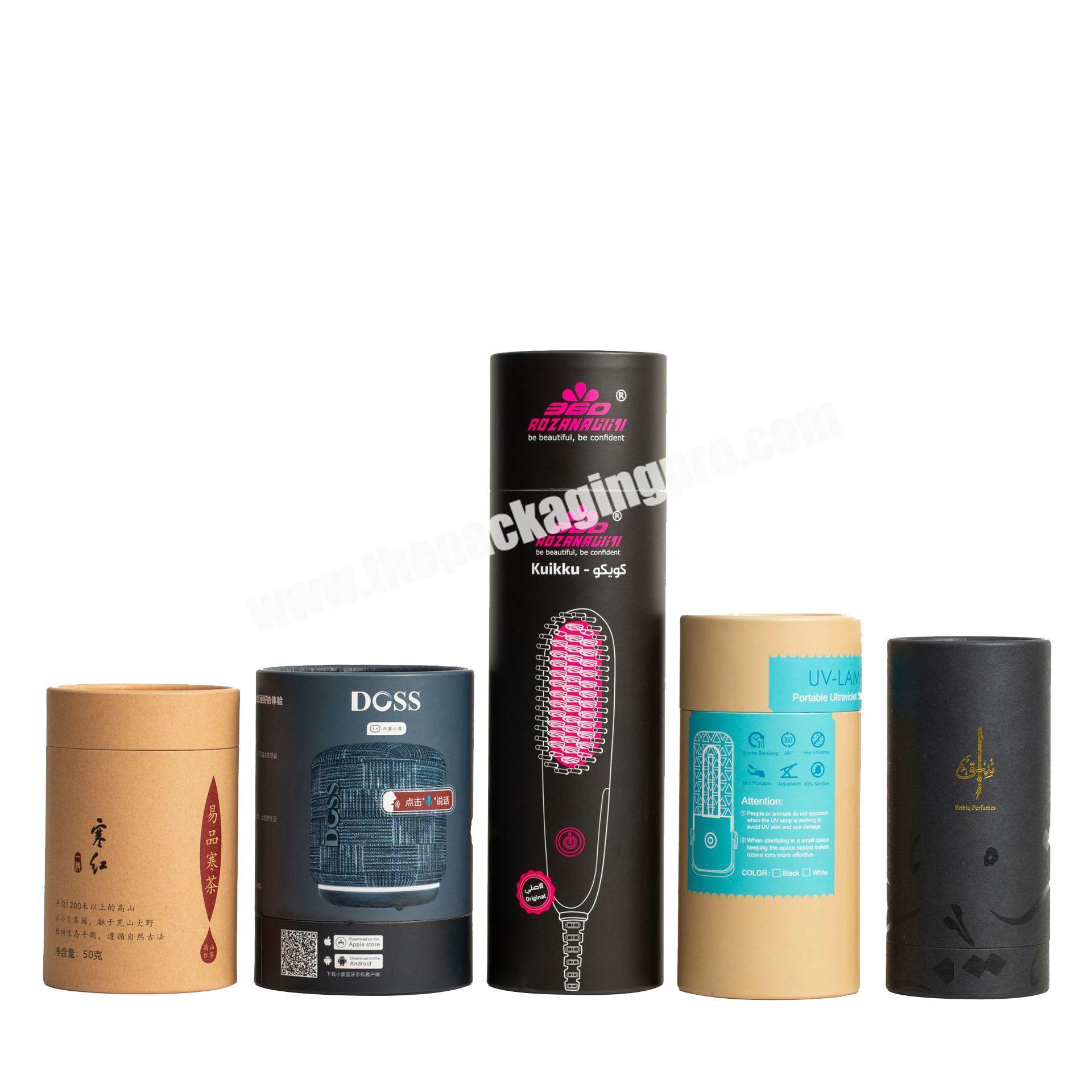 Premium quality custom cosmetics skincare cardboard cylinder box luxury essential oil paper tube packaging
