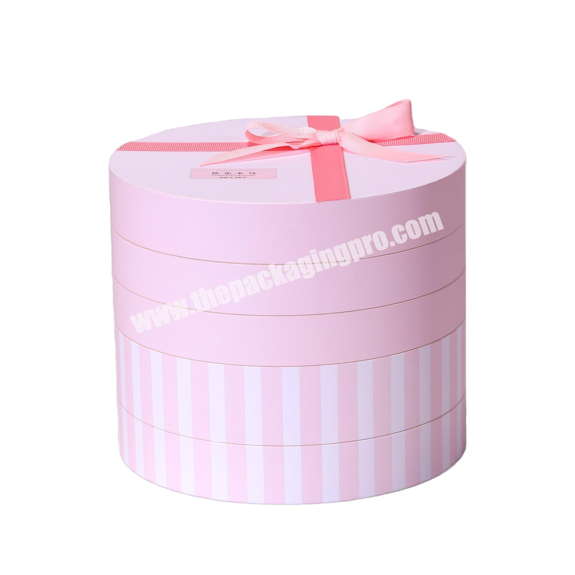 China factory paper & paperboard printing biodegradable cute round cardboard gift boxes