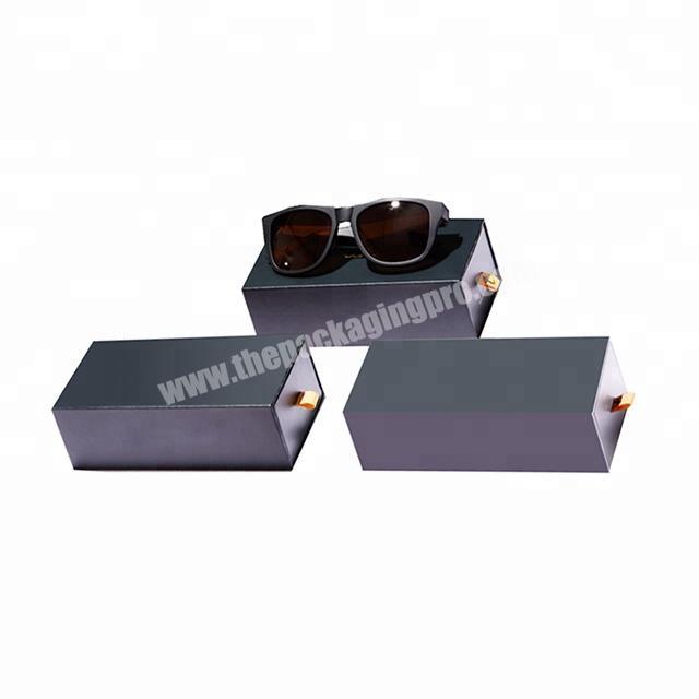 China manufacturer custom paper printed cardboard luxury sunglass storage drawer sliding out gift packaging display case box