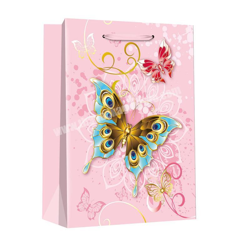 China manufacturers mini talking gift bag fancy beautiful charming butterfly gift paper bag
