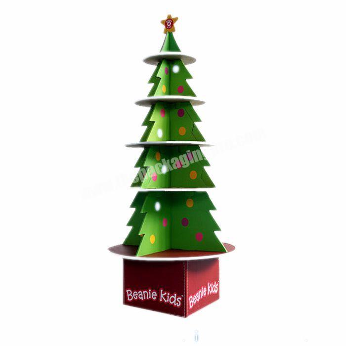 Christmas Tree Cardboard Floor Display Stand,Point of Sale Display Shelves