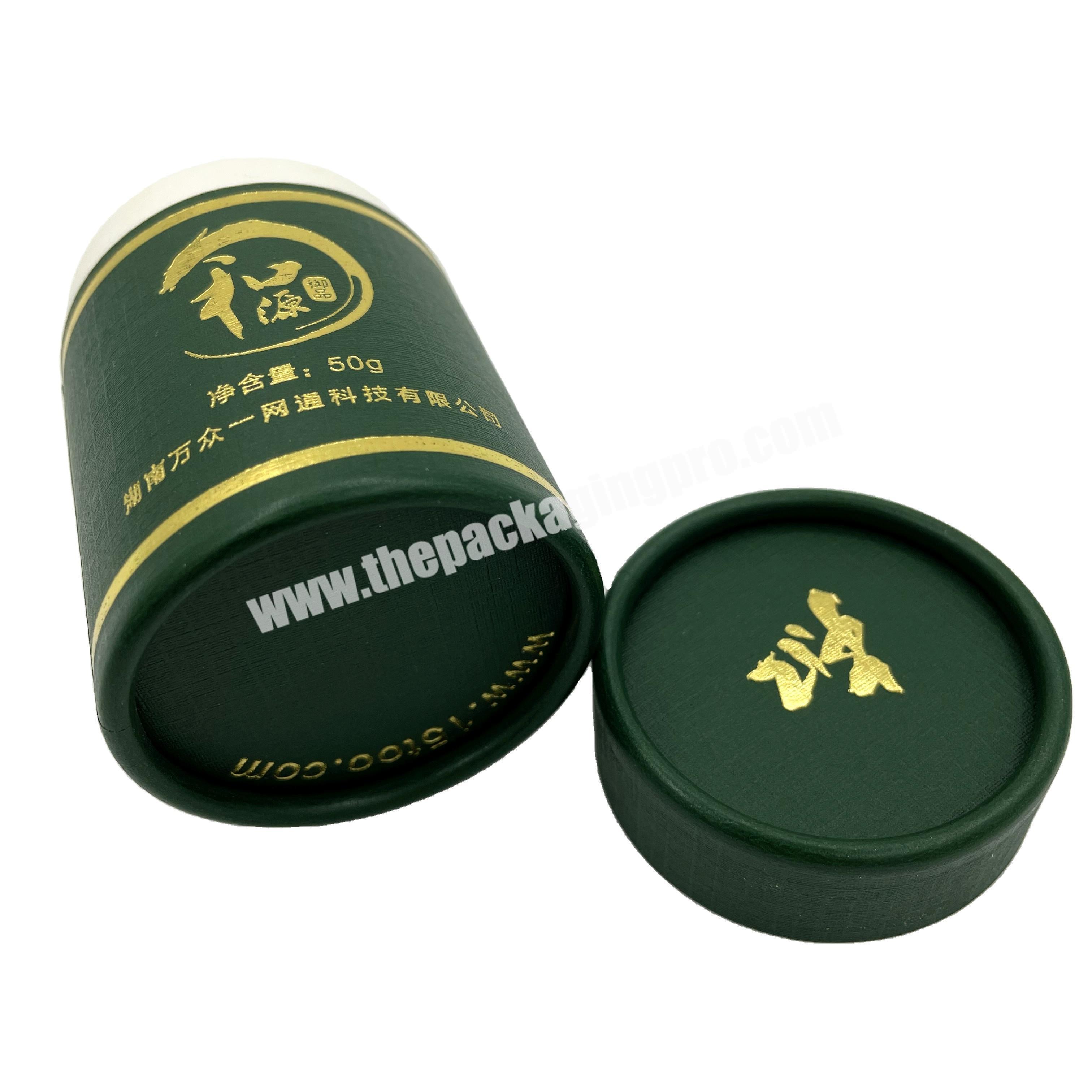 Custom design mini eco friendly round paper box tube for loose Tea leaf Coffee Protein powder multigrain flour