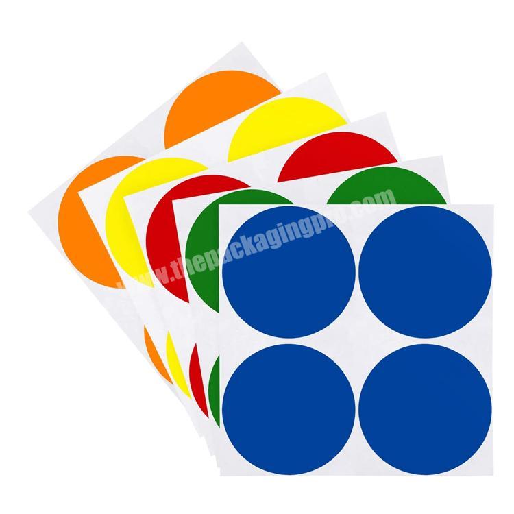Chroma Label 2 Inch Round Permanent Color Code Dot Stickers, Inventory custom Labels packaging