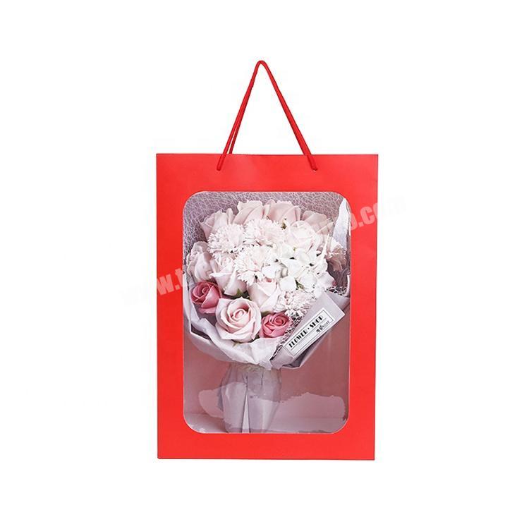 Clear plastic flower packaging bag for gift