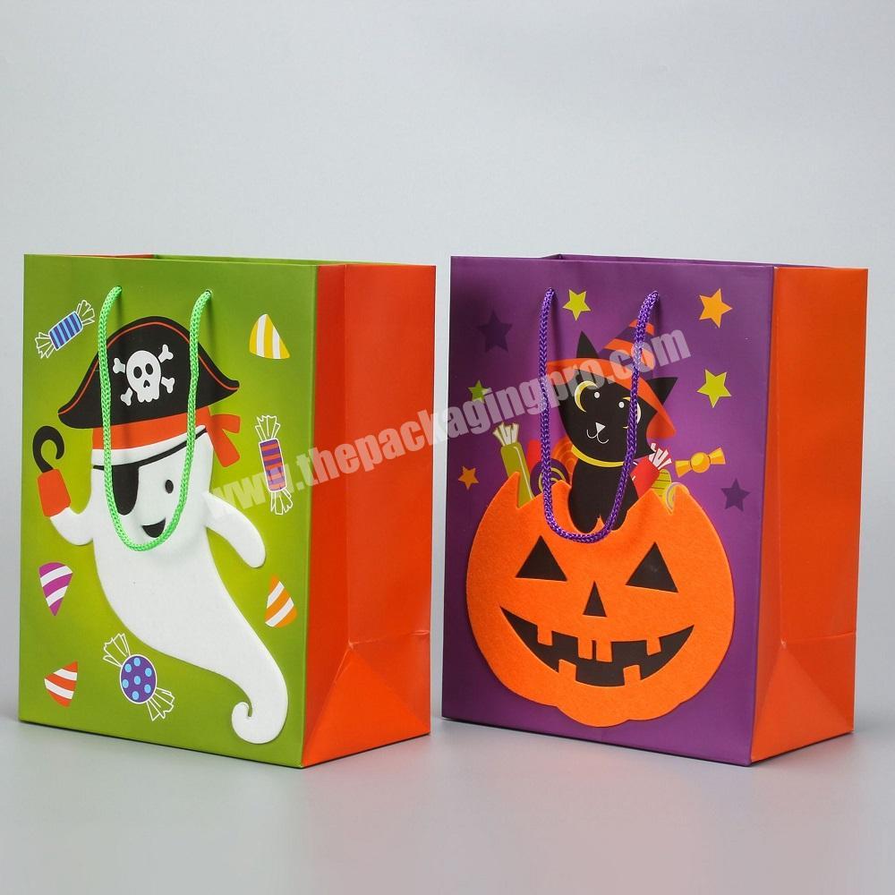 Comfortable New Design Cartoon Pattern Small Cute Printing Paper Shopping Luxury Gift Paper Bag With Handle