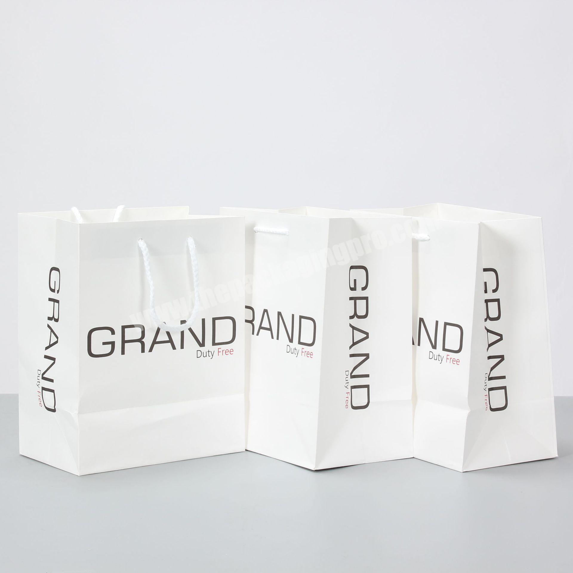 Competitive Price Elegant Customized Brand Logo Luxury Paper Bags With Handle for Boutique Shopping