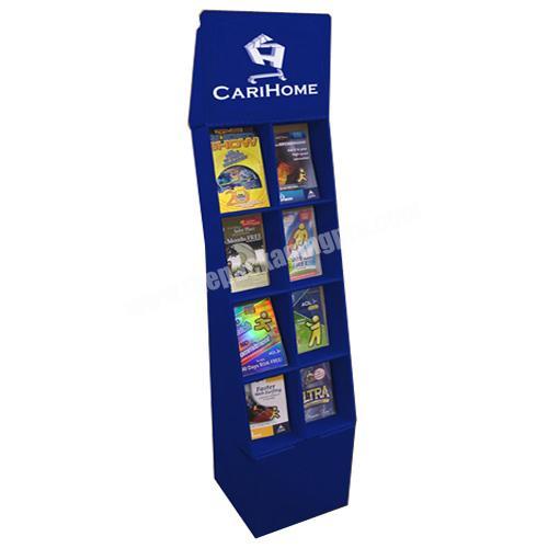 Corrugated Paper Floor Book Adversting Trade Equipment Cardboard Display Stand