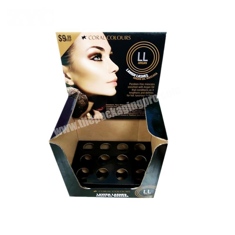 Cosmetic Store Retail Advertising Cardboard Counter Display Box for Mascara