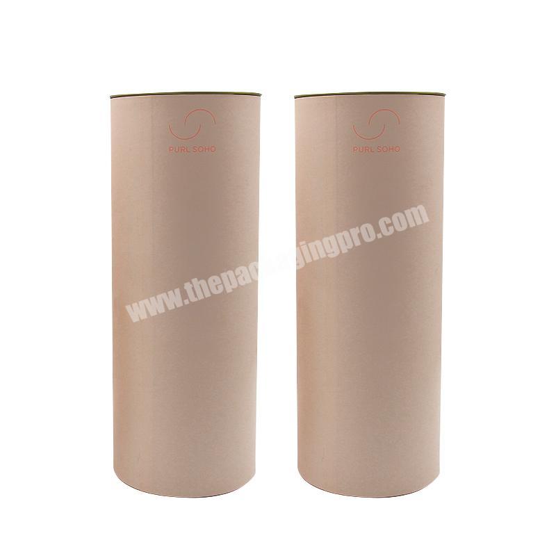 Cosmetics tube box pink 50ml 100ml 150ml food grade customizeable paper tube candle packaging