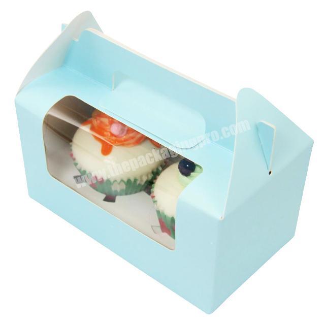 Cupcakes packaging box bakery cake box with handle