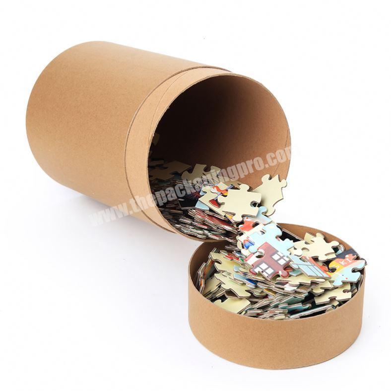 Custom 100% Recycled Tube Packaging With Logo for Puzzle packaging