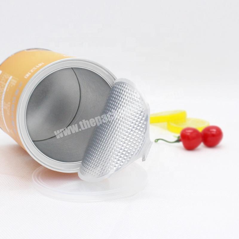 The latest product paper packaging and POE Aluminum foil lid for popular fruit  cereal packaging
