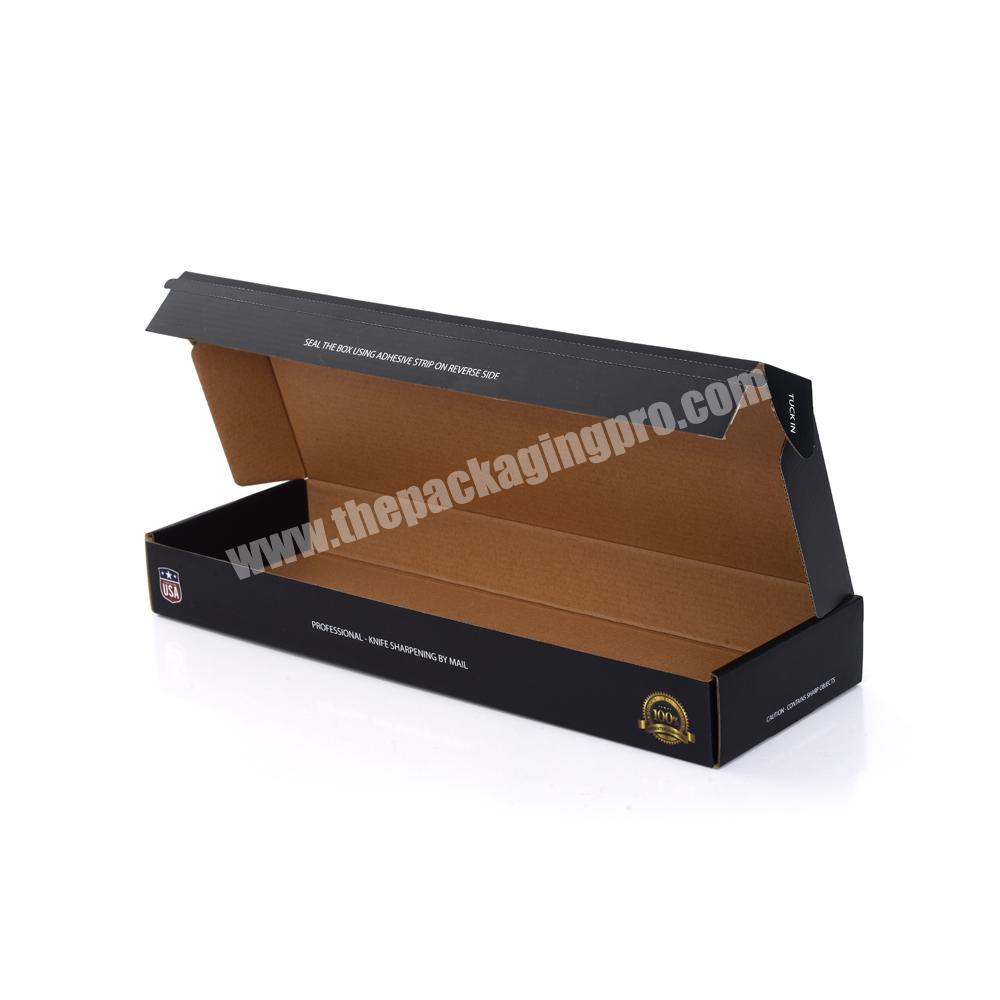 Custom Black Corrugated Long Thin Packaging Boxes For Packing