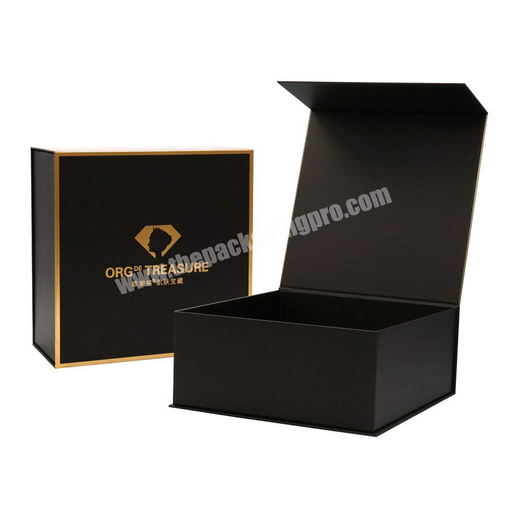 Custom Black Magnet Cardboard Packaging Boxes Black Box Packaging