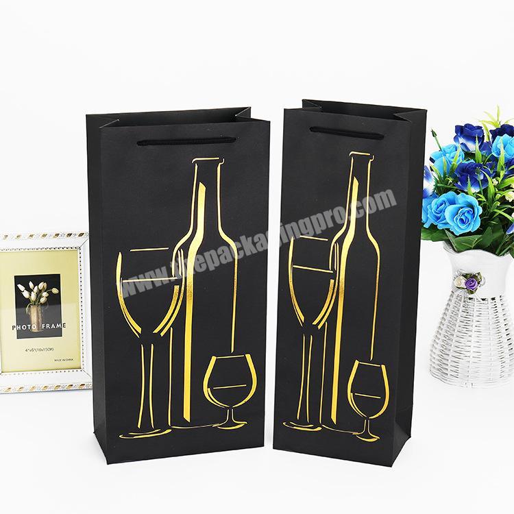 Custom Bottle wine packaging paper bag Wine gift bag