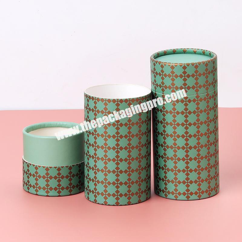 Recycled Biodegradable Custom Print Rolling Bottle Packaging Cardboard Jar Container Paper Tube For Cosmetic