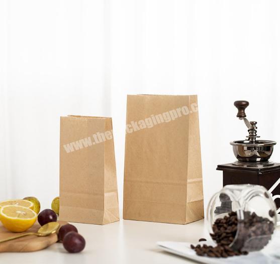 Custom Cheap Food Packaging Brown Kraft Paper bread Bag, Wholesale accept custom greaseproof FOOD PAPER BAG