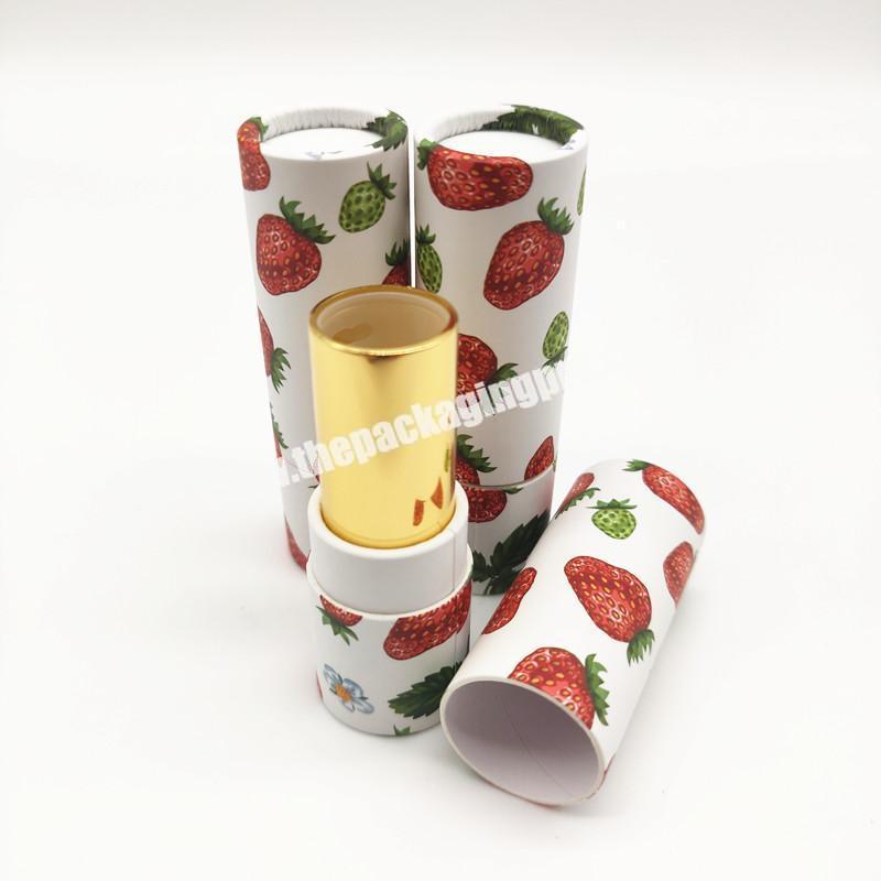 Custom Colorful Empty Paper Lipstick Tube Packaging Gold Lipstick Cosmetic Packaging