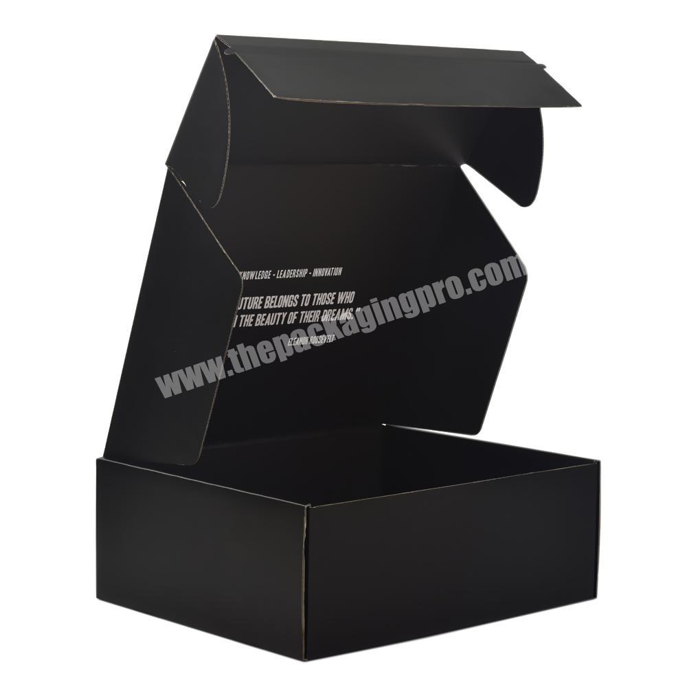 Custom Corrugated Packaging Matte Black Mailer Box With Tear Off Strip