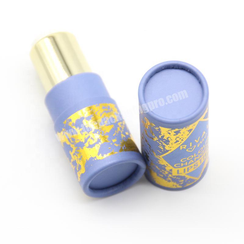 Custom Cylindrical shape Tube Custom Packaging Lipstick/ lip balm/lip gloss push up paper tube for cosmetic
