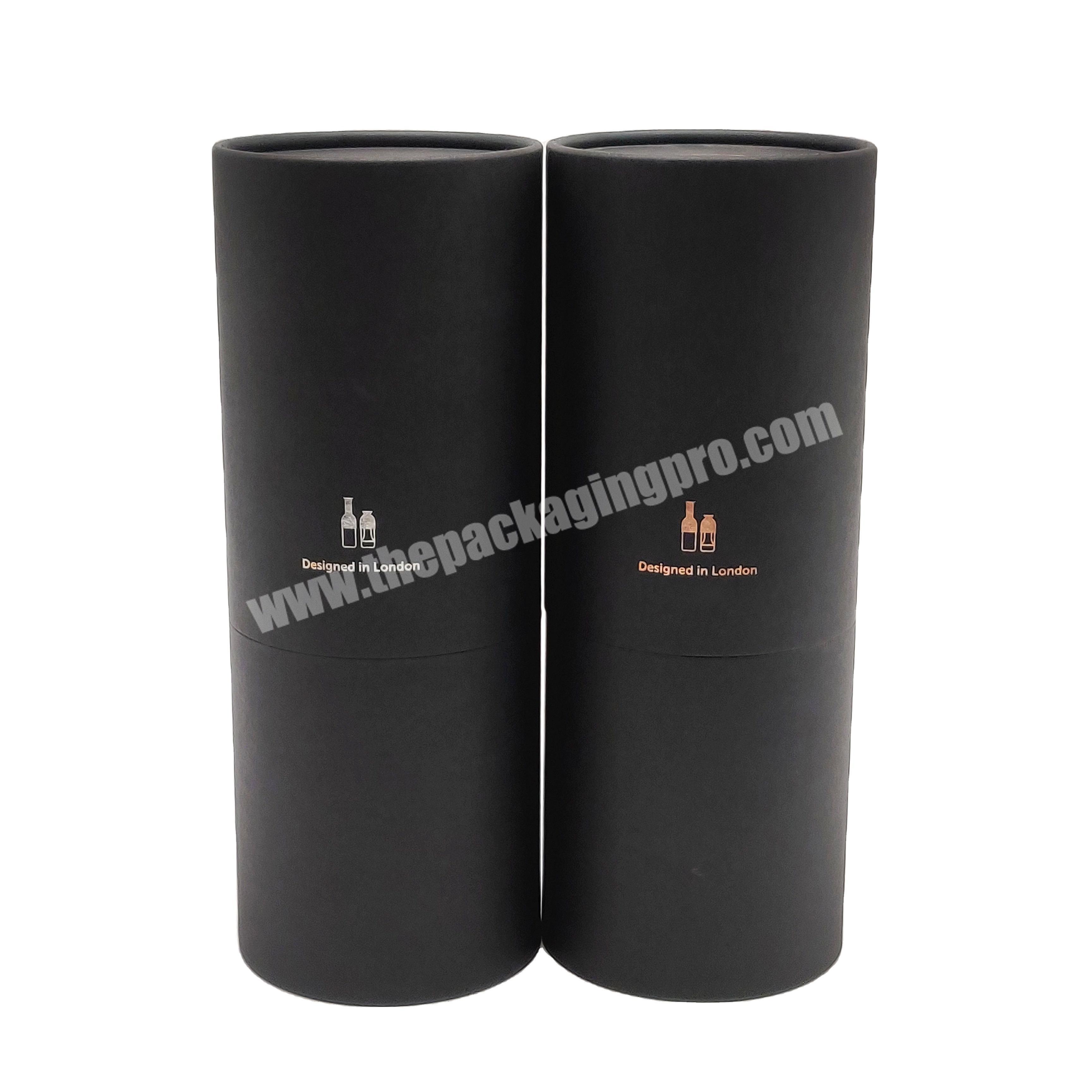 Custom Design Essential Oil Cardboard Container Carton Cylinder Biodegradable Perfume Bottles Packaging Round Paper Box