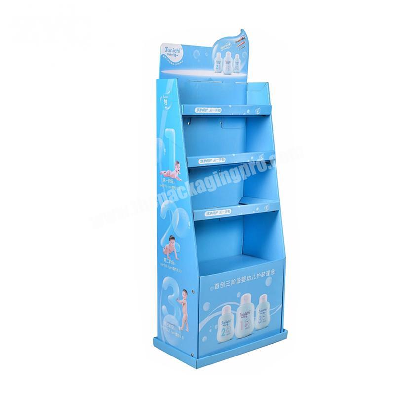 Custom Design POP Advertising Cardboard Shelf Display Stand for Baby Products