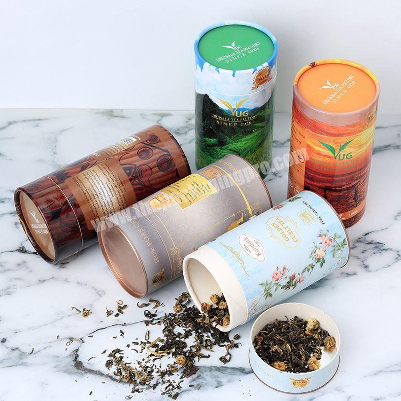 Custom Design Printing Tea Packaging With Rich Cultural Deposits Paper Cans