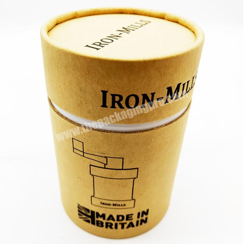 Custom Design Round Cylinder Recycled Luxury Round  Paper Kraft Boxes Tube Packaging for Coffee Machine