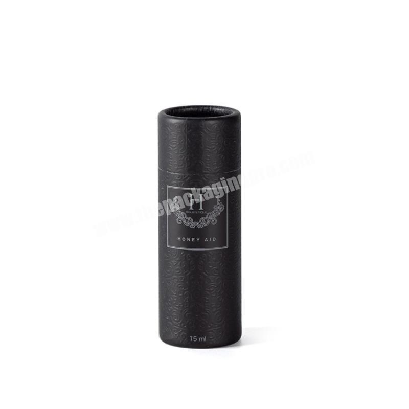 Custom E-cigarette oil packaging cardboard matte black paper tube for cigarette oil bottle box
