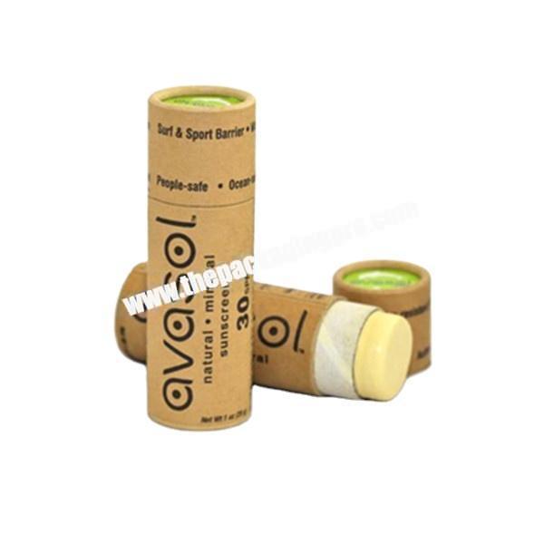 Custom printing 0.3OZ 0.5OZ 1OZ 15OZ 2OZ 2.5OZ deodorant round tube for push up paper tube with wax paper lipbalm paper tube