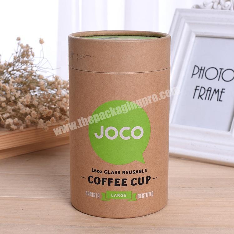 Custom Eco friendly  Printed Small Carton Cardboard Kraft Paper Packaging Round Cylinder Tube Gift Box