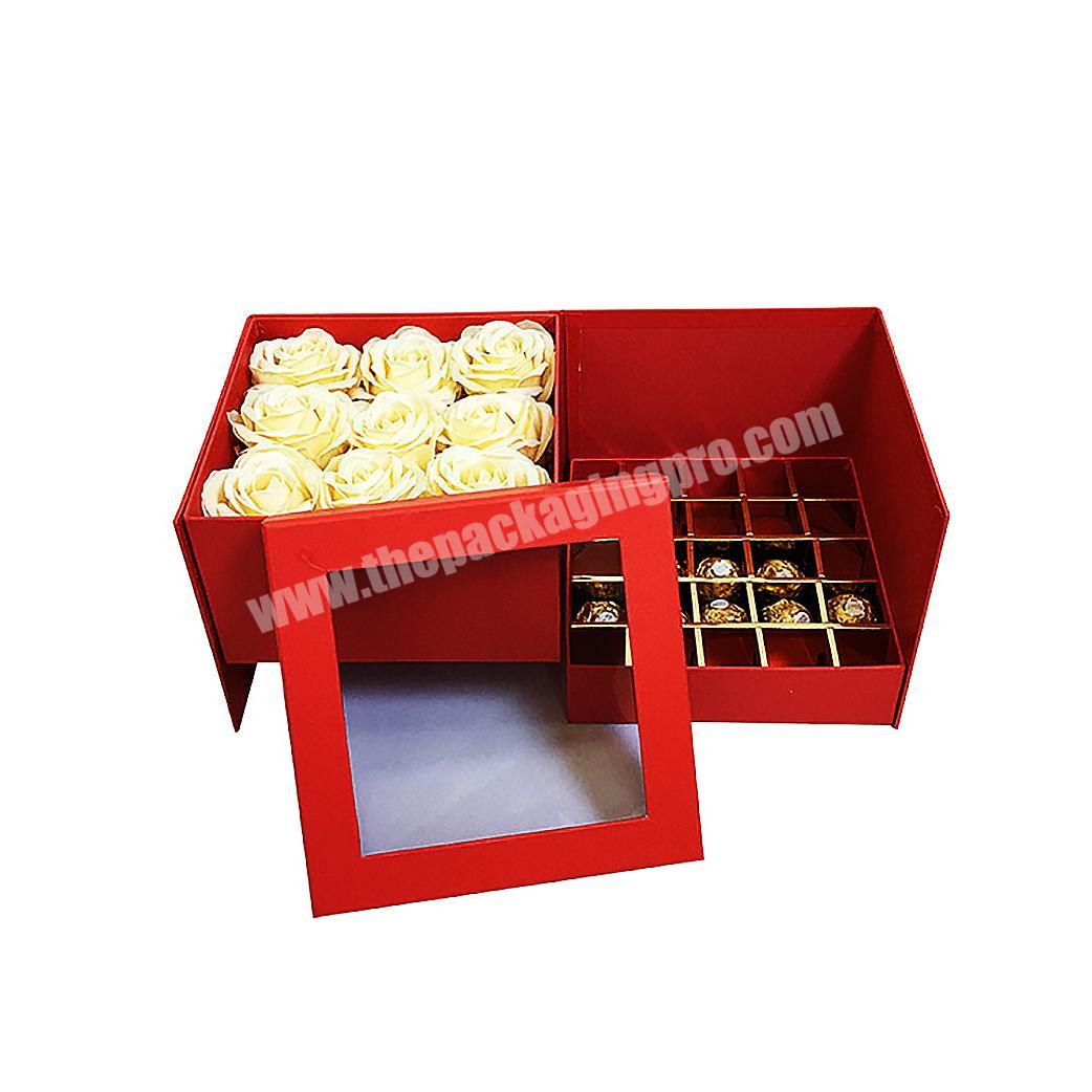 Custom Flowers Box with Lid Candy Chocolate Bucket Flowers Boxes Barrel Gift Packing Box