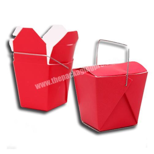 Custom Food Container Paper Noodle Packaging Pasta Take Out Box