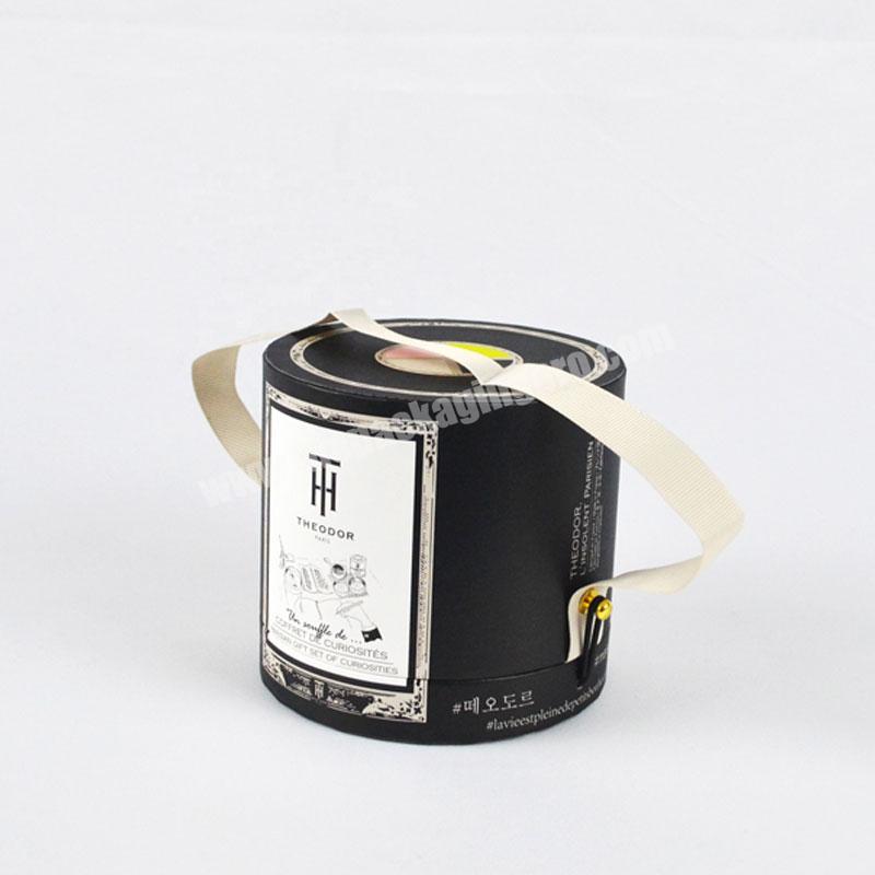 Custom Food Grade Offset Printing Cardboard Cylinder Tea Coffee Box Round Kraft Paper Tube Packaging