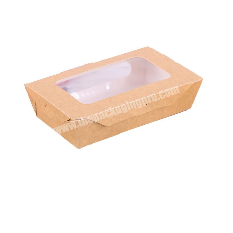 Custom Food Grade Paper Fast Food Packaging Roast Fried Chicken Take Out Boxes With Window
