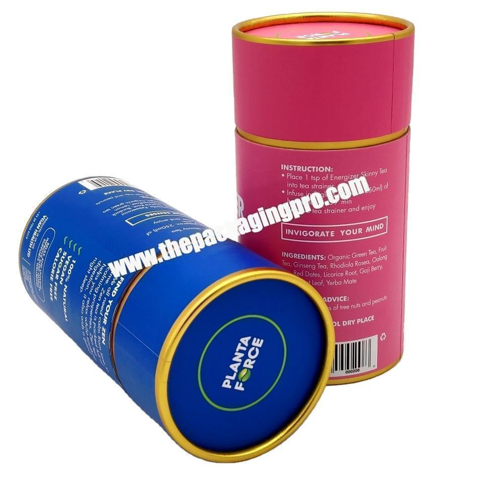 Food grade paper tube inner for protein powder packaging with aluminum foil inside Paper Box for Protein Powder