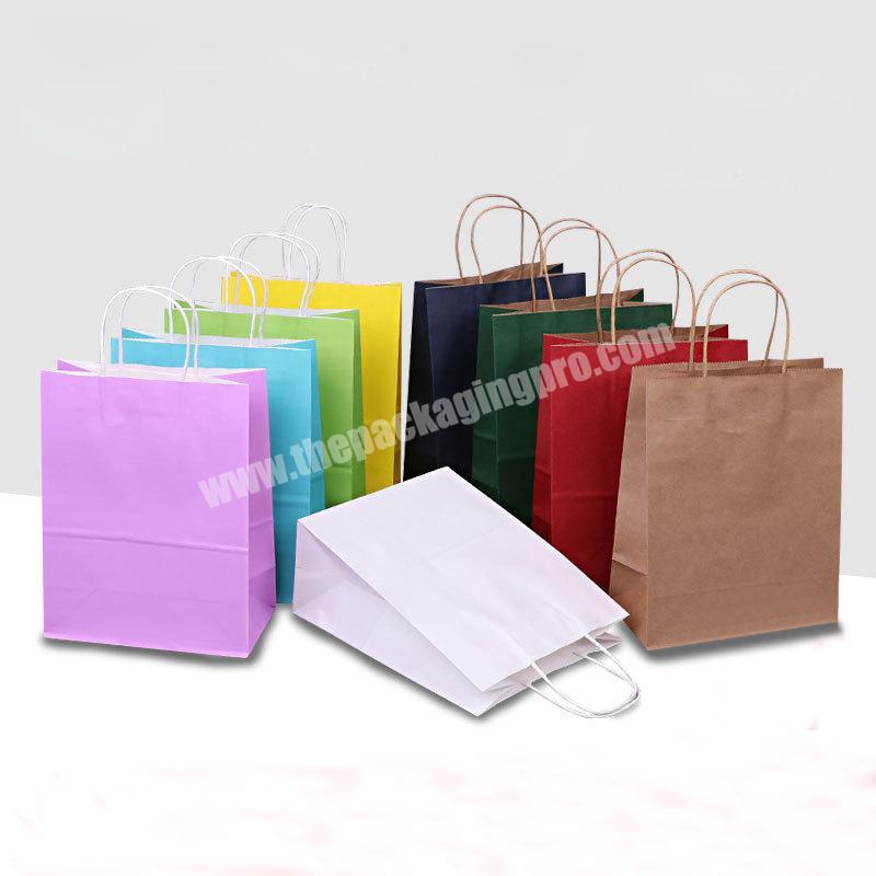 Custom Good Cloth Small Gift With Handles Paper Shopping Packing Bags With Your Own Logo