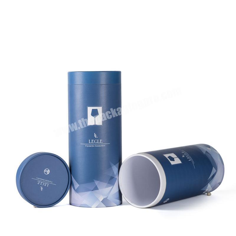 Custom Kraft Cardboard Fancy Water Bottle Paper Tube Packaging Round Box Water Bottle / Wine Jar / Wine Cup Paper Tube