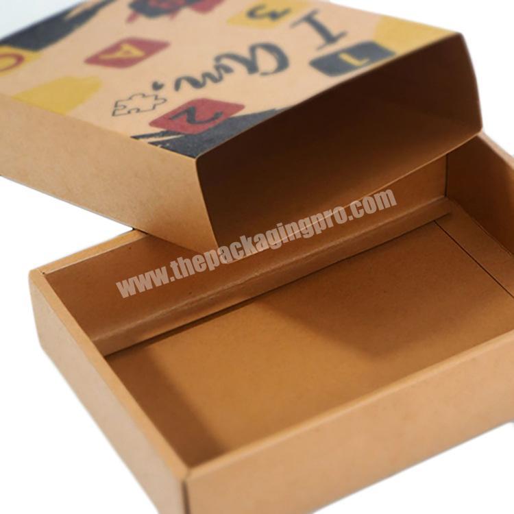 Custom Kraft Cardboard Sliding Box Tea Coffee Bag Pack Chocolate Gift Drawer Box With Logo Printing