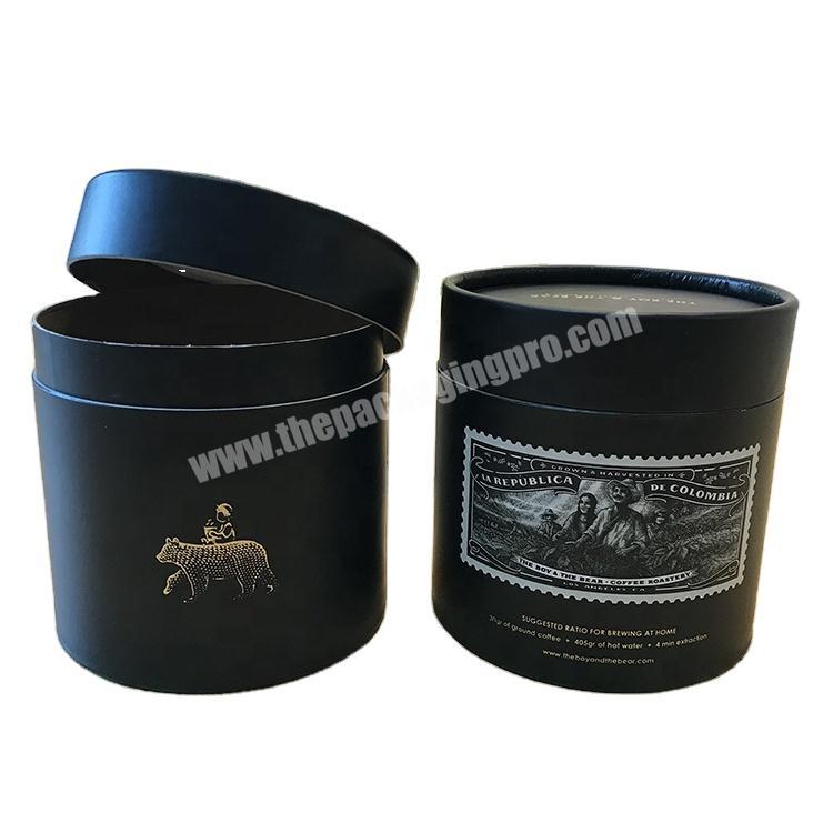 Custom Logo Eco Friendly Paper Cylinder Packaging Box For Tea Herbs Coffee Packaging