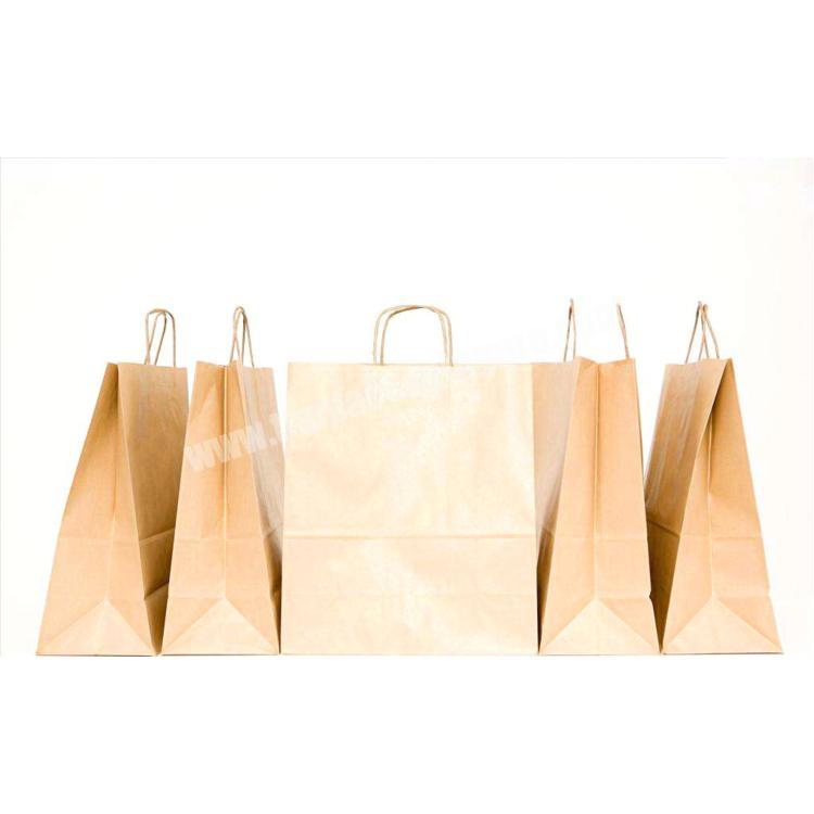 Custom Logo  Eco Recycle  Brown Craft Paper Bag With Handles