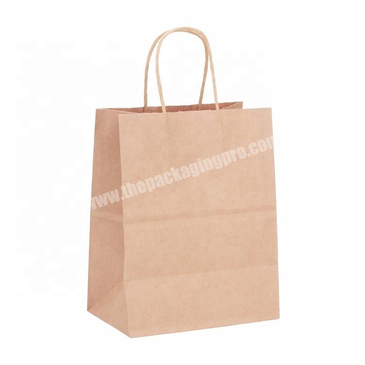 Custom Logo Food Grade Kraft Paper Bag Gift Bag Shopping Bag