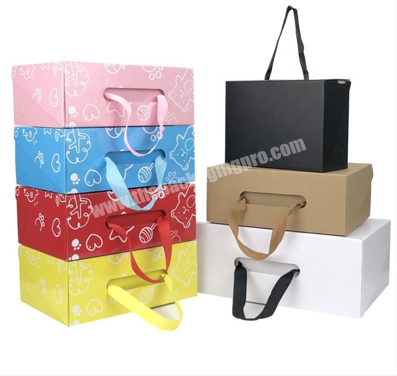 Custom Logo Gift Packaging Foldable Cardboard Packaging Box For Shoes