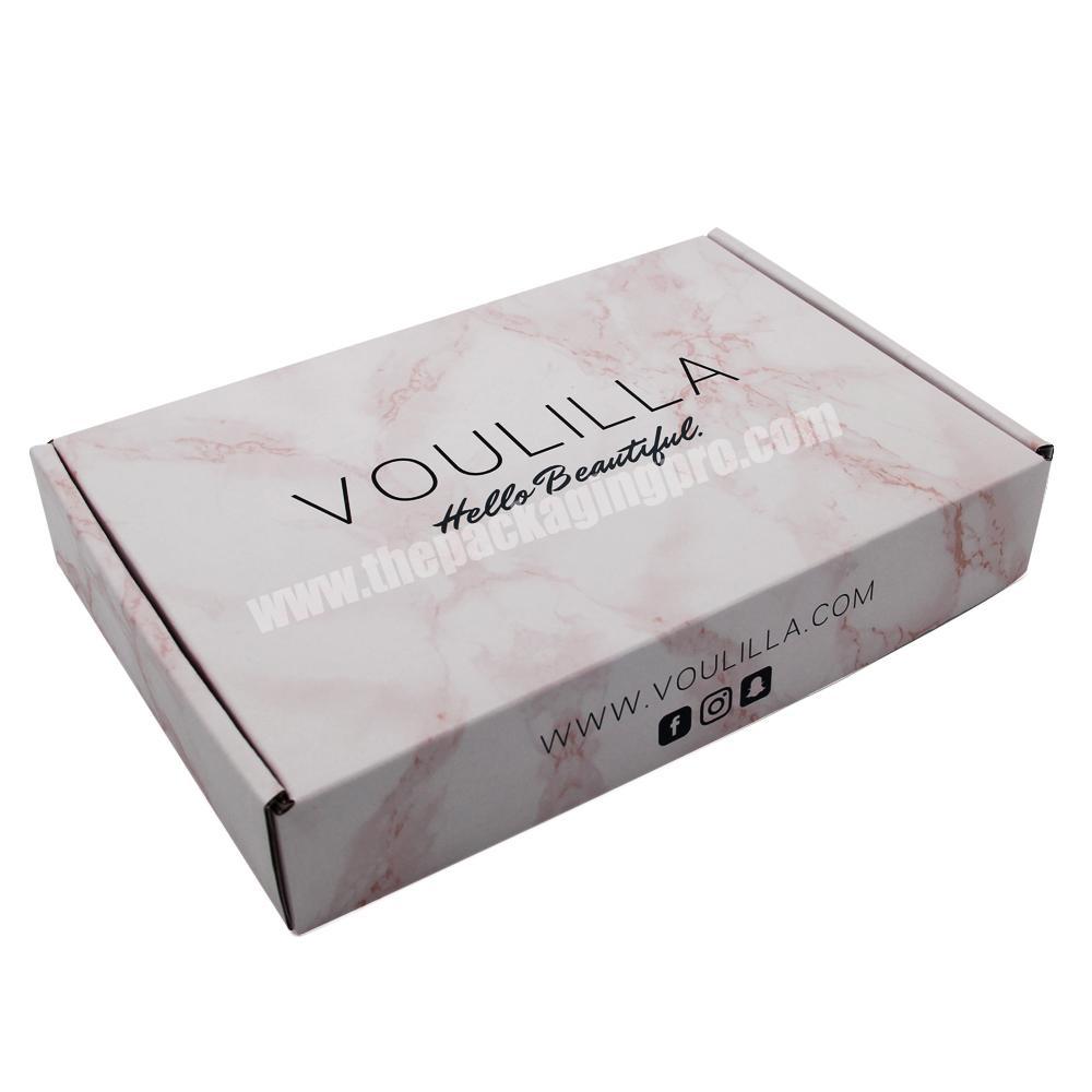 Custom Logo Pink Marble Shipping Boxes Marble