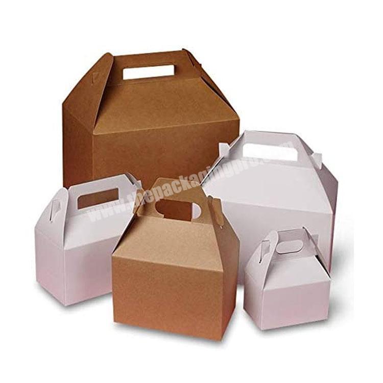 Custom Logo Printed take away folding Paper Cardboard Gable Boxes