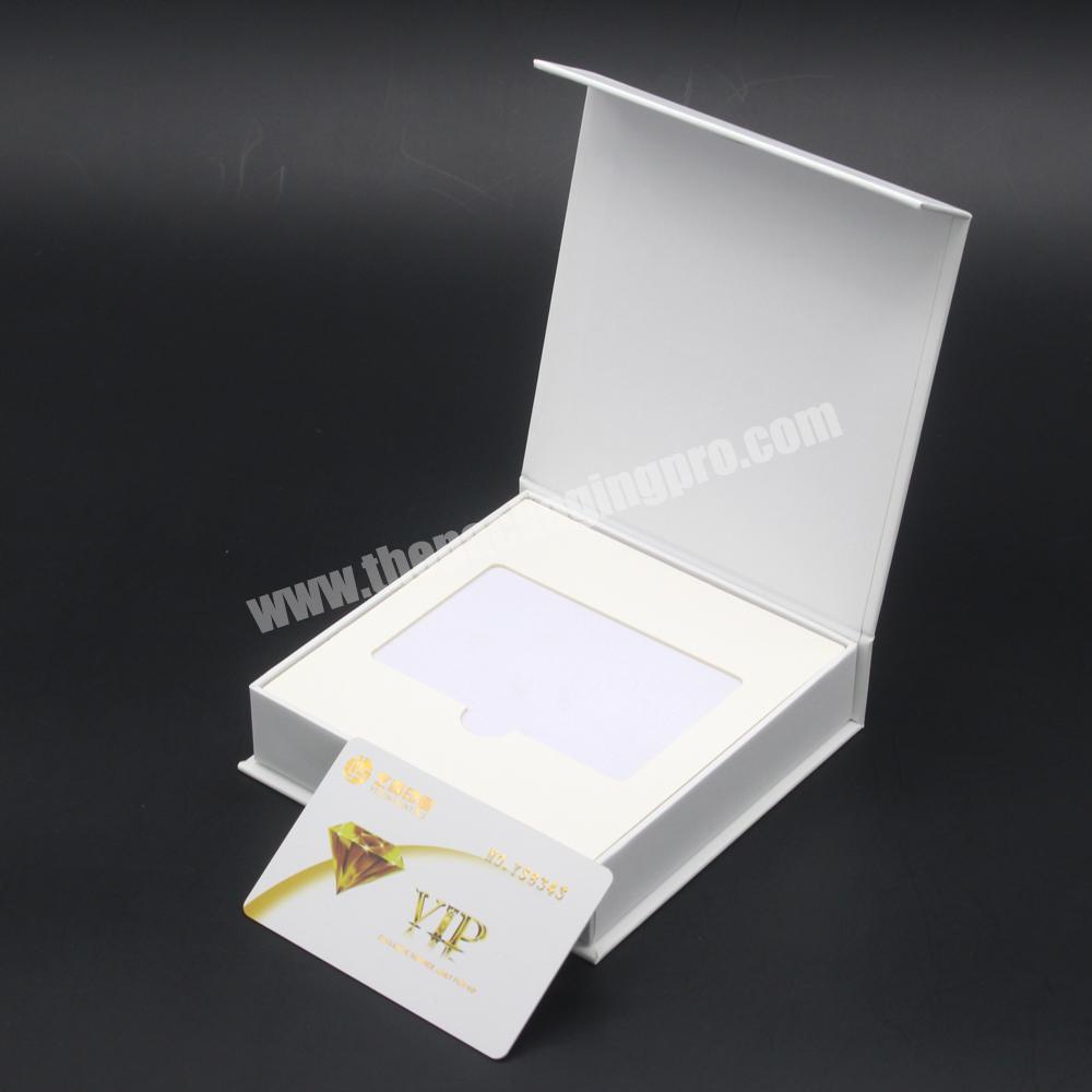 Custom Logo Printing paper slim magnetic VIP gift card boxes credit card holder packaging box for card
