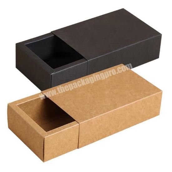 Custom Logo Recycled Brown Cardboard Kraft Paper Packaging Slide Drawer Box with Sleeve